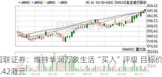 国联证券：维持华润万象生活“买入”评级 目标价34.42港元