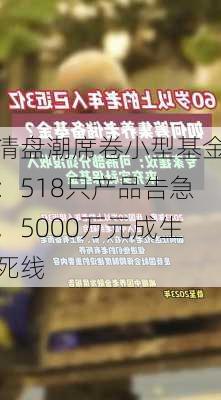 清盘潮席卷小型基金：518只产品告急，5000万元成生死线