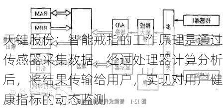 天键股份：智能戒指的工作原理是通过传感器采集数据，经过处理器计算分析后，将结果传输给用户，实现对用户健康指标的动态监测