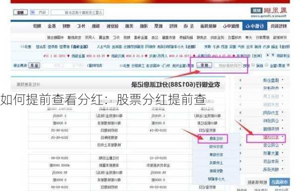 如何提前查看分红：股票分红提前查
