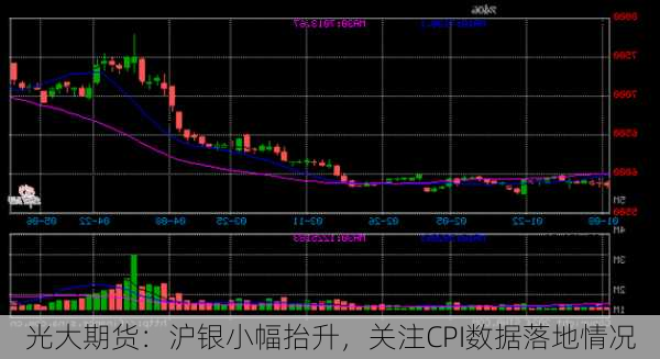 光大期货：沪银小幅抬升，关注CPI数据落地情况