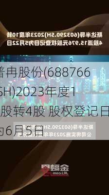 普冉股份(688766.SH)2023年度10股转4股 股权登记日为6月5日