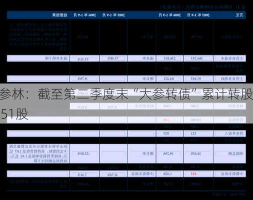 大参林：截至第二季度末“大参转债”累计转股6051股