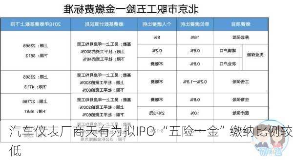 汽车仪表厂商天有为拟IPO “五险一金”缴纳比例较低