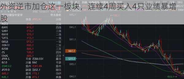 外资逆市加仓这一板块，连续4周买入4只业绩暴增股