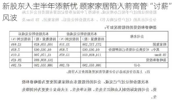 新股东入主半年添新忧 顾家家居陷入前高管“讨薪”风波