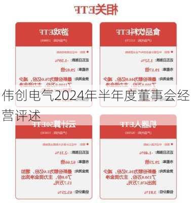 伟创电气2024年半年度董事会经营评述