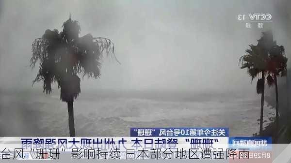 台风“珊珊”影响持续 日本部分地区遭强降雨