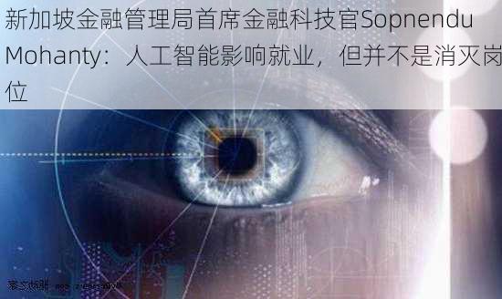 新加坡金融管理局首席金融科技官Sopnendu Mohanty：人工智能影响就业，但并不是消灭岗位