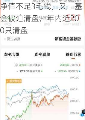 净值不足3毛钱，又一基金被迫清盘，年内近200只清盘