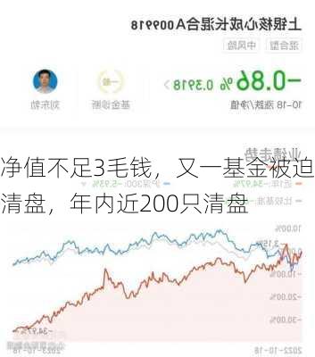 净值不足3毛钱，又一基金被迫清盘，年内近200只清盘