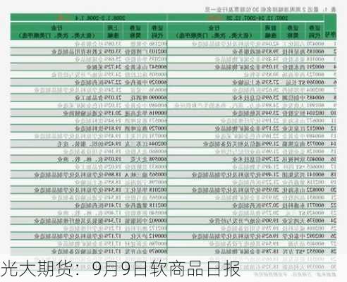 光大期货：9月9日软商品日报