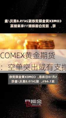 COMEX黄金期货：空单突出或有支撑