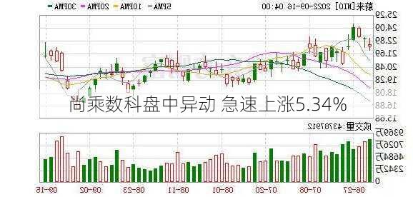 尚乘数科盘中异动 急速上涨5.34%