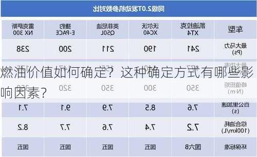 燃油价值如何确定？这种确定方式有哪些影响因素？