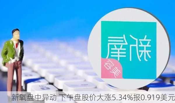 新氧盘中异动 下午盘股价大涨5.34%报0.919美元