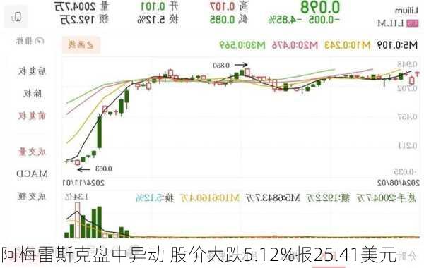 阿梅雷斯克盘中异动 股价大跌5.12%报25.41美元